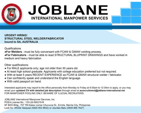 Joblane International Manpower Services .